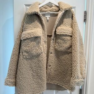 H&M Cream Sherpa Jacket